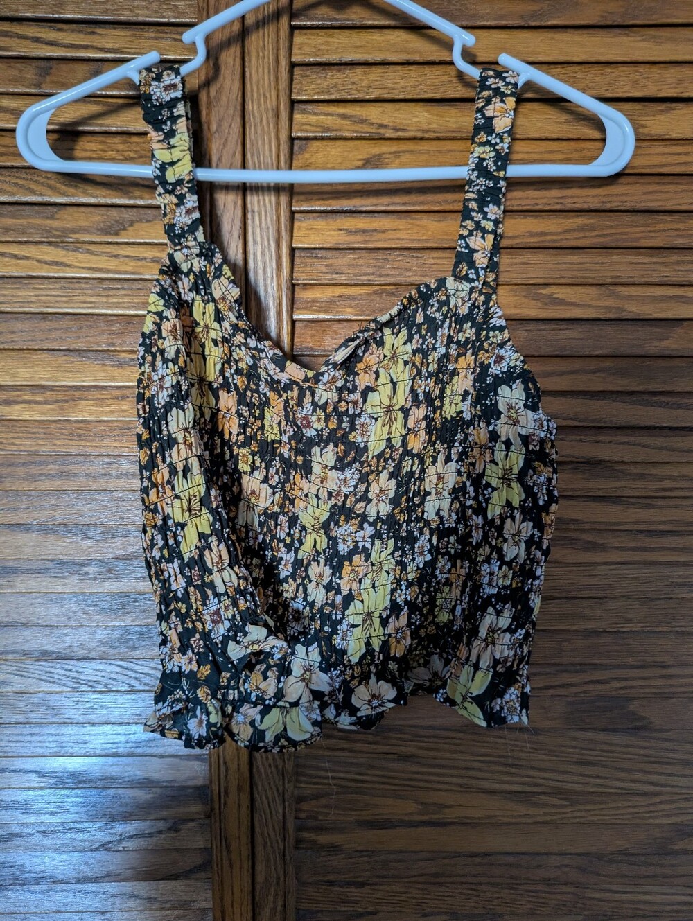 Sienna Sky NWOT Smocked Floral Tank Top Womans Size Large